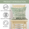 thumbnail image 3 of Hello Winter Vibes Green Decorative Throw Pillow Covers 18x18 Set of 4, Get Cozy Bicycle Christmas Tree Snowflakes Outdoor Home Decor, Polka Dot Plaid Xmas Holiday Farmhouse Couch Cushion Case, 3 of 6