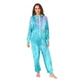 thumbnail image 2 of 1 Piece Adult Onesie Pajamas Cozy & Loose-Fit Sleepsuit Loungewear with Pockets Pastel Blue Dandelions X-Small, 2 of 7