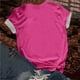 thumbnail image 4 of Blusa de manga corta para mujer Camiseta con estampado de letras de concienciación sobre los senos Tops Pompotops  qwe22828, 4 of 7