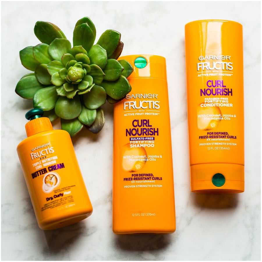 Garnier Fructis Curl Nourishing Leave in Treatment, Glycerin Coconut Oil, Frizzy Hair 10.2 fl oz  (图3)
