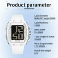 thumbnail image 4 of Findtime Digital Watches for Elderly Men Large Face Voice Talking White Watch with English Speaking LED Backlight Big Number Easy to Read Timer Alarm Waterproof, 4 of 8