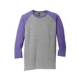 thumbnail image 5 of District Made Mens Perfect Tri 3/4 Sleeve Raglan-XS (Purple Frost/ Grey Frost), 5 of 6