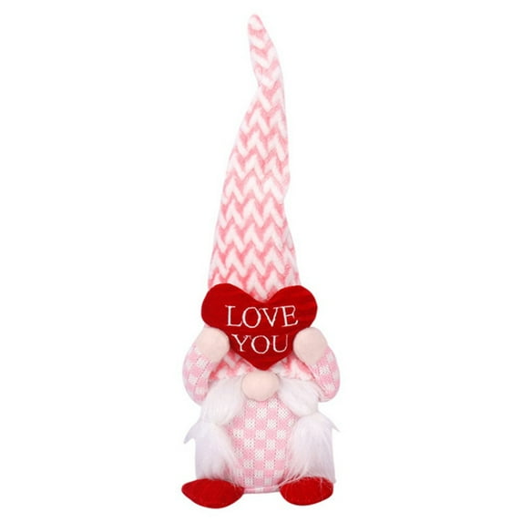 Valentines Day Gnome Plush - Mr and Mrs Scandinavian Tomte Elf Decoration - Stuffed Plushie Ornament - Swedish Tomte Dwarf Figurines Table Gnomes Decor Gifts Present
