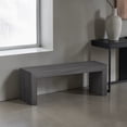 thumbnail image 2 of GZXS Farmhouse Acacia Wood Dining Bench, 48" Solid Wood Seat for Kitchen, Entryway, Hallway, Living Room (Black), 2 of 10