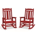 thumbnail image 5 of Set of Two Oversized Rocking Chairs Made from HDPE, Designed for Outdoor Use in Gardens, Porches, Or Backyards, 5 of 9