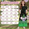 thumbnail image 7 of Uourmeti Saint Patrick Elephant Print Dress for Girls Short Sleeve Loose Casual Holiday Dresses Elegant Maxi Floor Length A-Line Dress, Size 13-14 Years, 7 of 7