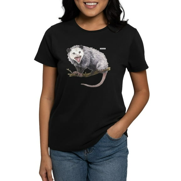 CafePress - Opossum Possum Animal Women's Dark T Shirt - Women's Traditional Fit Dark T-Shirt