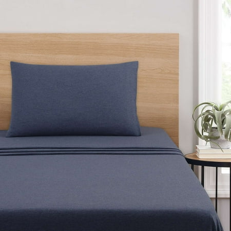 Mainstays Twin Sheet Set Discount Mainstays Jersey Cotton Poly Sheet Set, Blue Cove, Twin/Txl, 3 Pieces