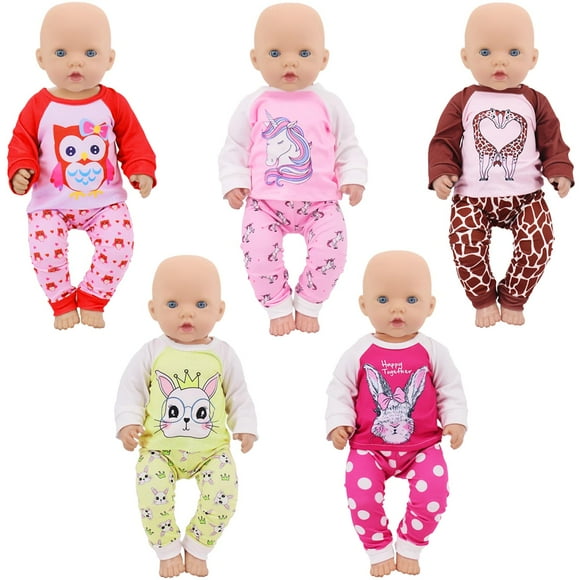 Ropa para muñecas, ropa casual, 5 juegos para muñecas de 35 a 45 cm