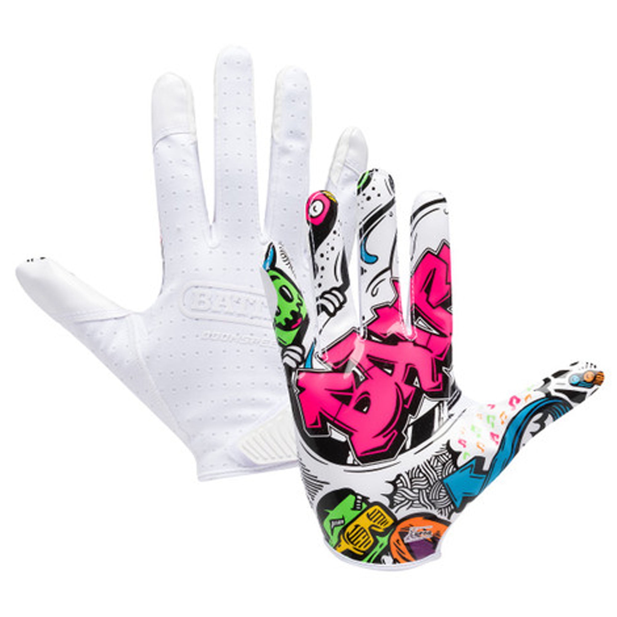 Battle Sports Adult "Graffiti" Doom Speed Receiver Football Gloves - Large