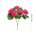 thumbnail image 3 of Artificial Lotus Flower Realistic Water Lily Silk Stem Home Decor for Table Centerpiece Vase Arrangement Buddha Decor （Red）, 3 of 6