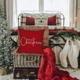 thumbnail image 3 of Christmas Throw Pillow Covers 16x16 Inch Set of 2 Merry Christmas Farmhouse Decorations Believe Holiday Decor Throw Cushion Case for Home Couch, 3 of 4