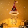 thumbnail image 5 of Glowing Santa Hat Hanging Chandelier, 15.75" Warm LED Light Christmas Ornament, Holiday Hanging Lighting, Indoor Outdoor Christmas Decor, Front Porch Mantel Lighted Ornament, Christmas Hat Chandelier, 5 of 6