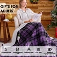 thumbnail image 4 of Heated Electric Blanket OCTROT Queen Size Purple Plaid, 4 of 8
