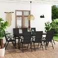 thumbnail image 1 of vidaXL 9 Piece Garden Dining Set Black, 1 of 5