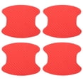 thumbnail image 1 of Unique Bargains Carbon Fiber Pattern Car Door Bowl Handle Stickers Protector Anti Scratches Protective Film Universal Fit Red 4pcs, 1 of 6