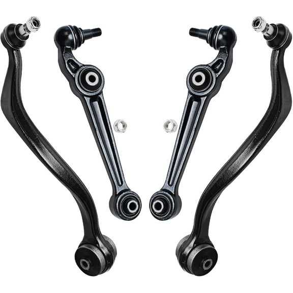 Detroit Axle - 4 Front Control Arms for Ford Fusion Mazda 6 Lincoln Zephyr Milan, Lower Control Arms (Rearward and Forward Facing) Assembly Replacement
