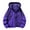 Purple, variant on Men's Hooded Waterproof Tactical Jacket Trendy Lightweight Rain Jacket Outdoor Casual Sportswear Drawstring Solid Color Coats with Zipped Pockets,Black,3X-Large