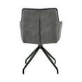 thumbnail image 6 of Noah Dining Room Accent Chair in Charcoal Fabric and Brushed Stainless Steel Finish, 6 of 7