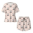 thumbnail image 5 of "Wukai Cute Panda Women's Pajama Set - Short-Sleeve Top and Shorts with Elastic Waistband and Pockets for Loungewear, Yoga, and Casual Wear-Small, 5 of 8