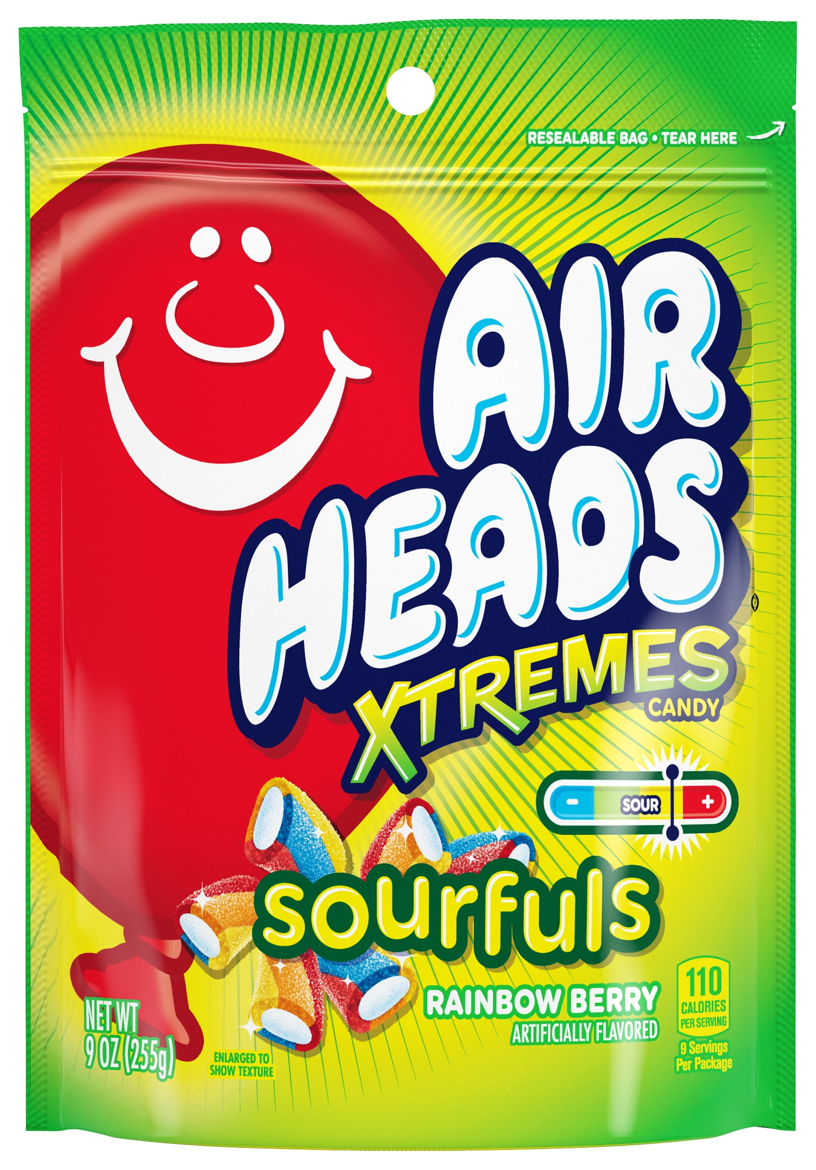 Airheads Xtremes Sourfuls Resealable Stand Up Bag Rainbow Berry 9 Airheads Xtremes Sourfuls Resealable Stand Up Bag Rainbow Berry 9