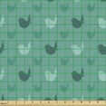 thumbnail image 2 of Bird Sofa Upholstery Fabric by the Yard, Monochromatic Layout of Flying Animals on a Natural Background, Decorative Fabric for DIY and Home Accents, Dark Seafoam Slate Blue by Ambesonne, 2 of 5