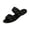 Black, variant on Women's Glitter Rhinestone Flat Sandals 2026 Slip On Comfortable Open Toe Double Strap Summer Non Slip Slides Silver 9 Wide