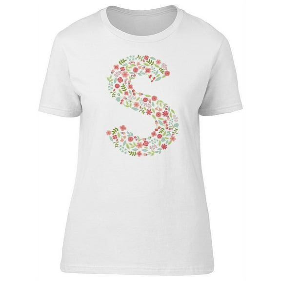 Floral Spring Capital Letter S Tee Women's -Image by Shutterstock