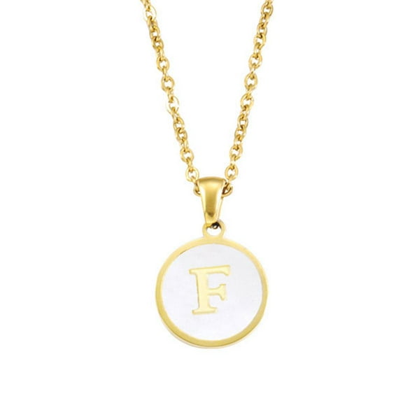 SSKFHGI 1xMetal AZ 26 English Letters Alphabet Initials Pendant Women Necklace 9CC3