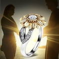 thumbnail image 3 of Zircon Ring,Fashionable Female Copper Engagement Copper Ring Ring Leading Edge Technology, 3 of 9