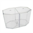 thumbnail image 1 of Tanque para peces beta pequeño, pecera pequeña, caja de cría transparente, pecera para betta con divisor para camarones, guppys, peces bebé, betta, 1 of 9