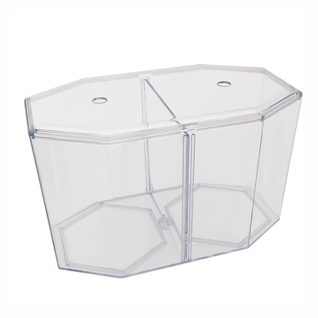 Tanque para peces beta pequeño, pecera pequeña, caja de cría transparente, pecera para betta con divisor para camarones, guppys, peces bebé, betta