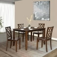 thumbnail image 2 of Furniture of America Ashen 5-Piece Wood Dining Table Set in Dark Cherry, 2 of 5