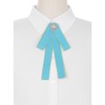 thumbnail image 4 of INSPIRE CHIC Women's Bow Brooches Pre-Tied Ribbon Brooch Pin Bow Tie Light Blue, 4 of 4