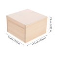 thumbnail image 3 of 1Pc 12x11.8x7.6cm Wooden Gift Box with Push Cover Simple Square Jewelry Gift Case Bracelet Storage Box Gift Holder for Birthday Party, 3 of 3