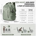 thumbnail image 2 of SYCNB Waterproof Lightweight Travel Backpack for Women, Laptop Backpack with Charging Port for College Student, Airline-Approved Carry On Backpack, Personal Item Travel Bag with Shoe Pouch Gray Green, 2 of 8