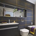 thumbnail image 3 of Wall Trim Peel and Stick, Peel and Stick Baseboard Trim, Waterproof Tape, Wall Molding & Trim, Gap Covering, Home interior decor, Gold Finish, 1 in Wide, 3 Roll, 3 of 9