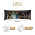 thumbnail image 3 of Vsdgher Owl Globe Sculpture Body Pillow Cover, Pillowcases with Hidden Zipper Breathable Long Pillow Case (Pillows are not included,20x54 inch), 3 of 7