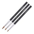 thumbnail image 1 of Pincel acrílico 3D para uñas, juego de pinceles para pintar uñas, herramientas de extensión de uñas de metal negro, 1 of 7