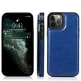 thumbnail image 2 of Compatible with iPhone 14 Pro Max Wallet Case with Card Holder,Dteck PU Leather Kickstand Card Slots Case, Double Magnetic Clasp and Durable Shockproof Cover 6.7 Inch,Darkblue, 2 of 9