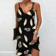 thumbnail image 2 of Women's Sleeveless Camis Dress Spaghetti Strap V-Neck Boho Printing Mini Dress Summer Short Beach Sundress for Women, 2 of 5