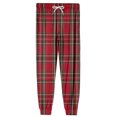 thumbnail image 7 of Wutalume Men's Drawstring Pocket Cuffed Casual Pants with Checkered Print, Comfortable Home Sleep Pants for Everyday Wear and Relaxation,Wine L, 7 of 7