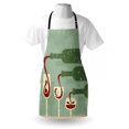 thumbnail image 3 of Wine Apron Grungy Aged Display with Wine Pouring into Glasses Stylized Retro, Unisex Kitchen Bib Apron with Adjustable Neck for Cooking Baking Gardening, Almond Green Olive Green Ruby, by Ambesonne, 3 of 3