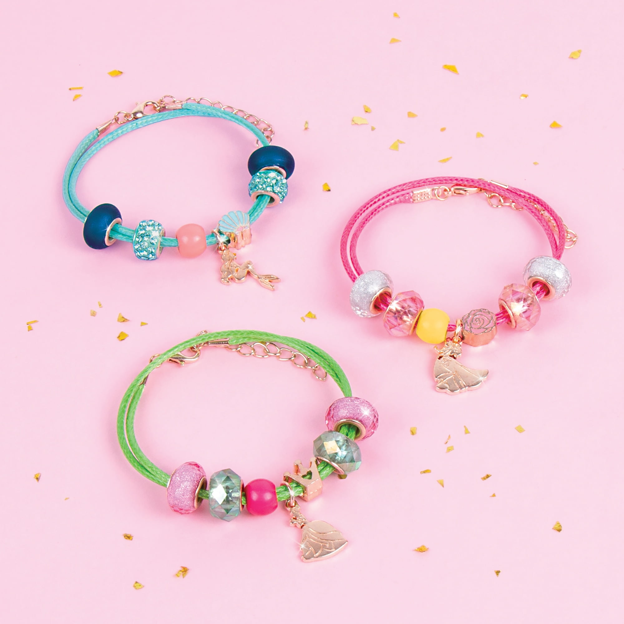 Disney Princess: Royal DIY Jewels & Gems- Create 3 Stunning Bracelets, 26 Pieces, Tweens & Girls 8+ years