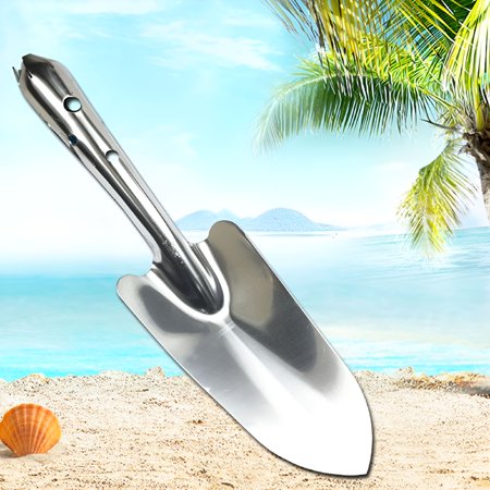 EXLEAF Small Garden Hand Shovel Thickened Stainless Steel Spade for Digging Weeding and Transplanting Ergonomic Flower Bed Tool for Backyard and Balcony
