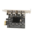 thumbnail image 2 of Tarjeta de expansión PCIE a USB, 4 puertos USB 3,0, controlador de concentrador USB 3,0 autoalimentado de alta velocidad de 5Gbps para Win y Linux, 2 of 9