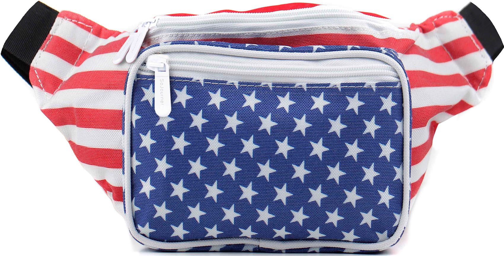 SoJourner Bags Fanny Pack One Size Retro USA American Flag 