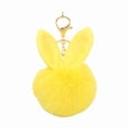thumbnail image 4 of Cute Rabbit Ear Toy Plush Toy Keychain Pendant Schoolbag Backpack Hanging Ornament Bag Charm Furry Ball Toy Small Gift, 4 of 11