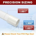thumbnail image 3 of Uxcell 10Pcs 1 1/4" Pipe Coupling Fitting, SCH40 (Socket x Socket) Furniture Grade Slip Socket Connectors, Straight Pressure Pipe Fittings for Home Use, Irrigation, Industrial, 3 of 7