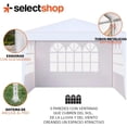 thumbnail image 4 of Carpa Toldo 3x3 Metros con Paredes Y Ventanas Reforzado Plegable Impermeable Facil Armado Y Transporte para Jardín Casa Exterior Uso Rudo Acero Lona(Blanco), 4 of 7